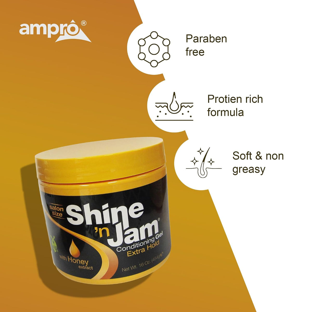 Ampro Shine 'n Jam Conditioning Gel – Extra Hold