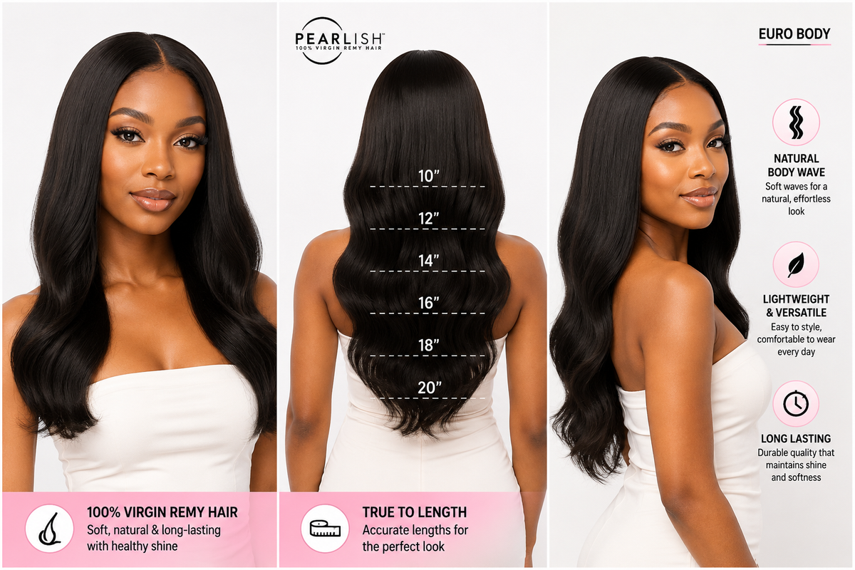 Sensationnel Pearlish Multi-Pack Euro Body 100% Virgin Remy Human Hair Weave (3 Bundle)