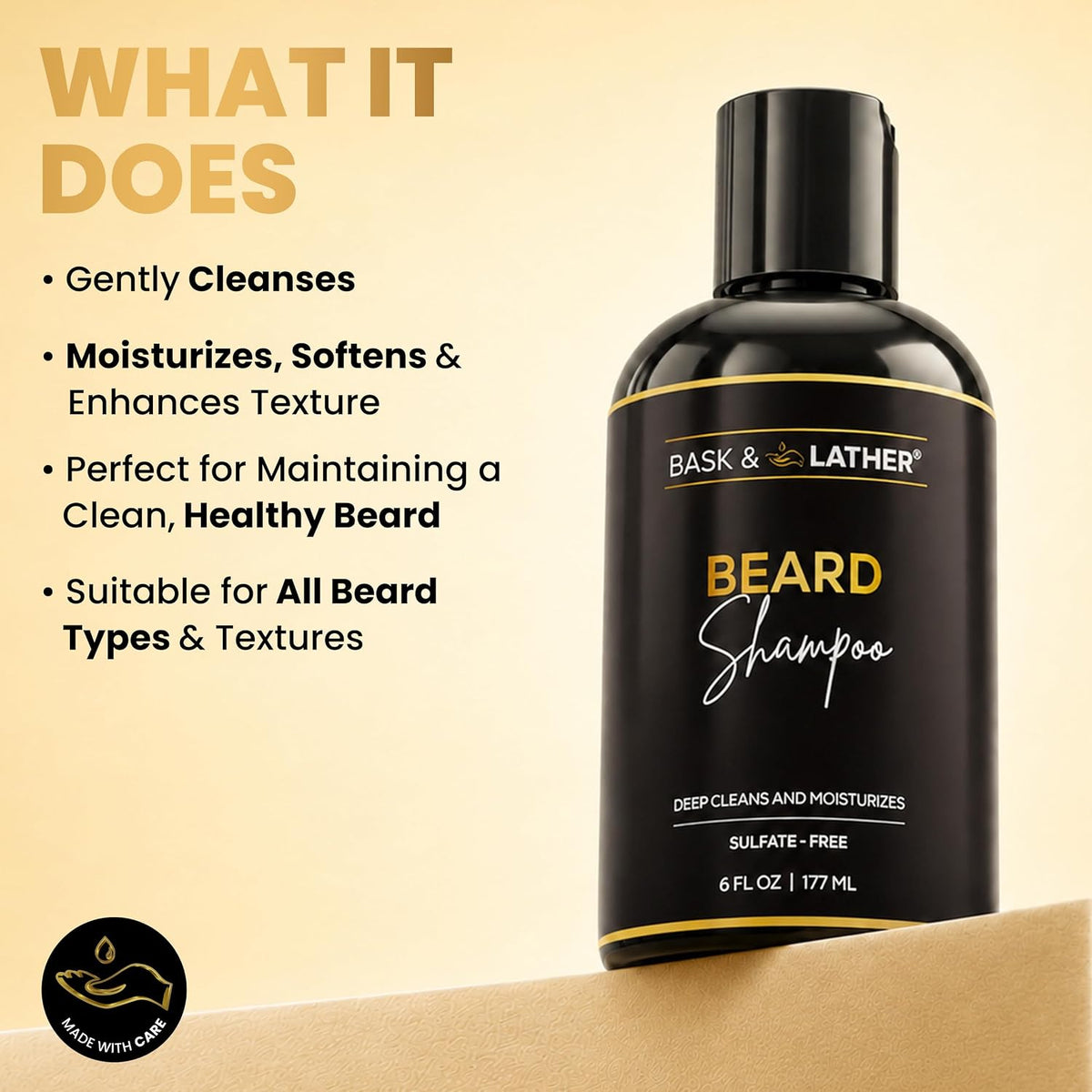 Bask & Lather Beard Shampoo 6 fl oz (177 ml)
