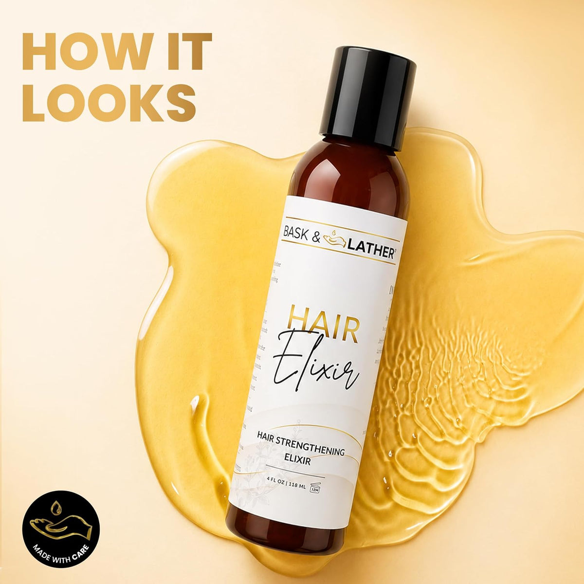 Bask & Lather Hair Elixir Oil 4 fl oz (118 ml)