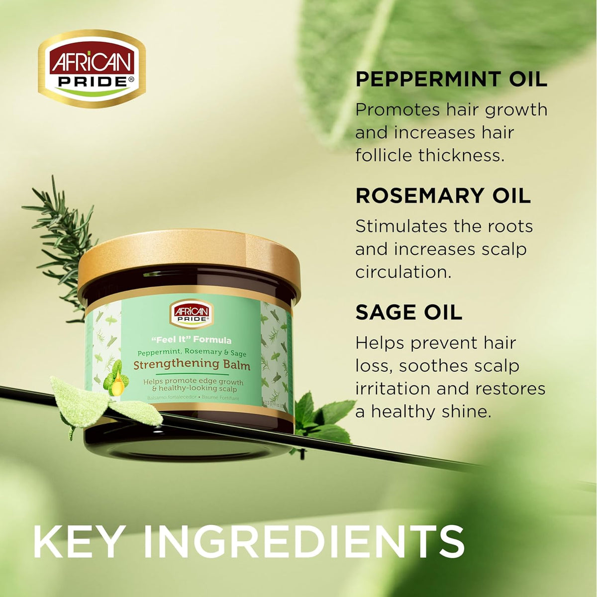 African Pride Feel It Formula Strengthening Balm, 4 oz (118 ml)