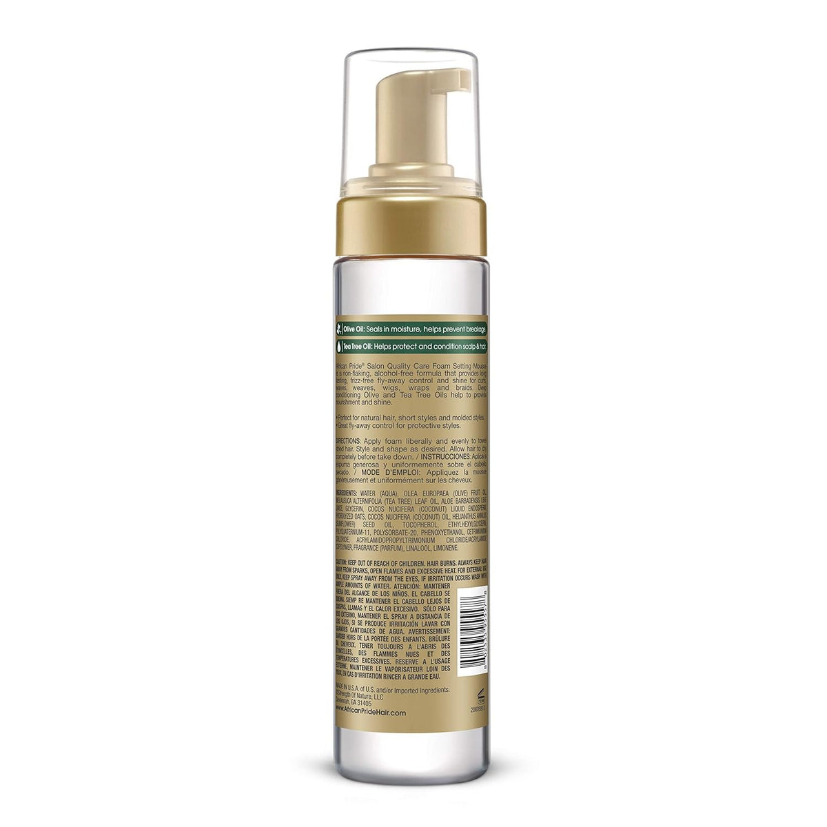 African Pride Olive Miracle Foam Setting Mousse Non-Flaking, 8.5 oz (251 ml)