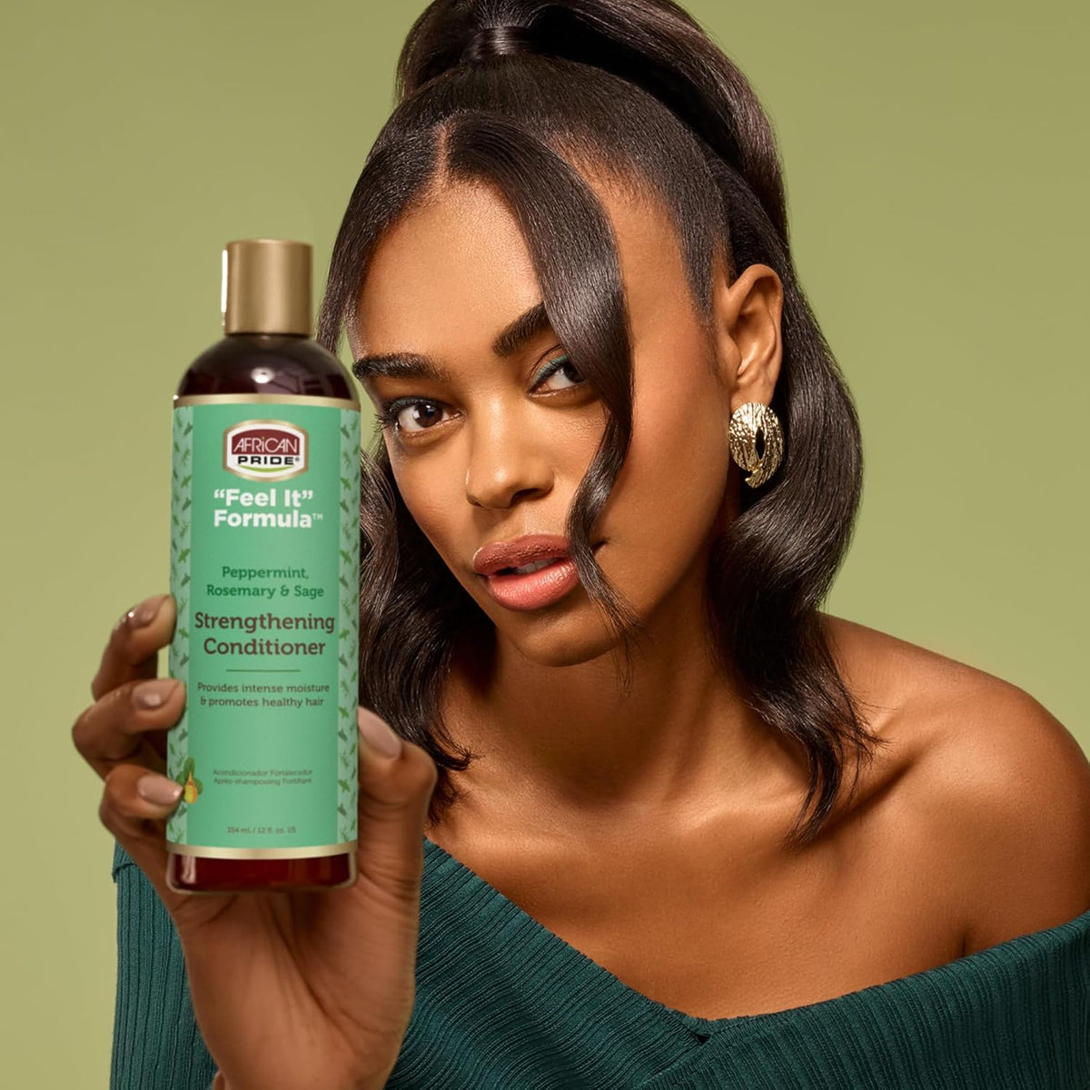 African Pride Feel It Formula Strengthening Conditioner, 12 oz (354 ml)