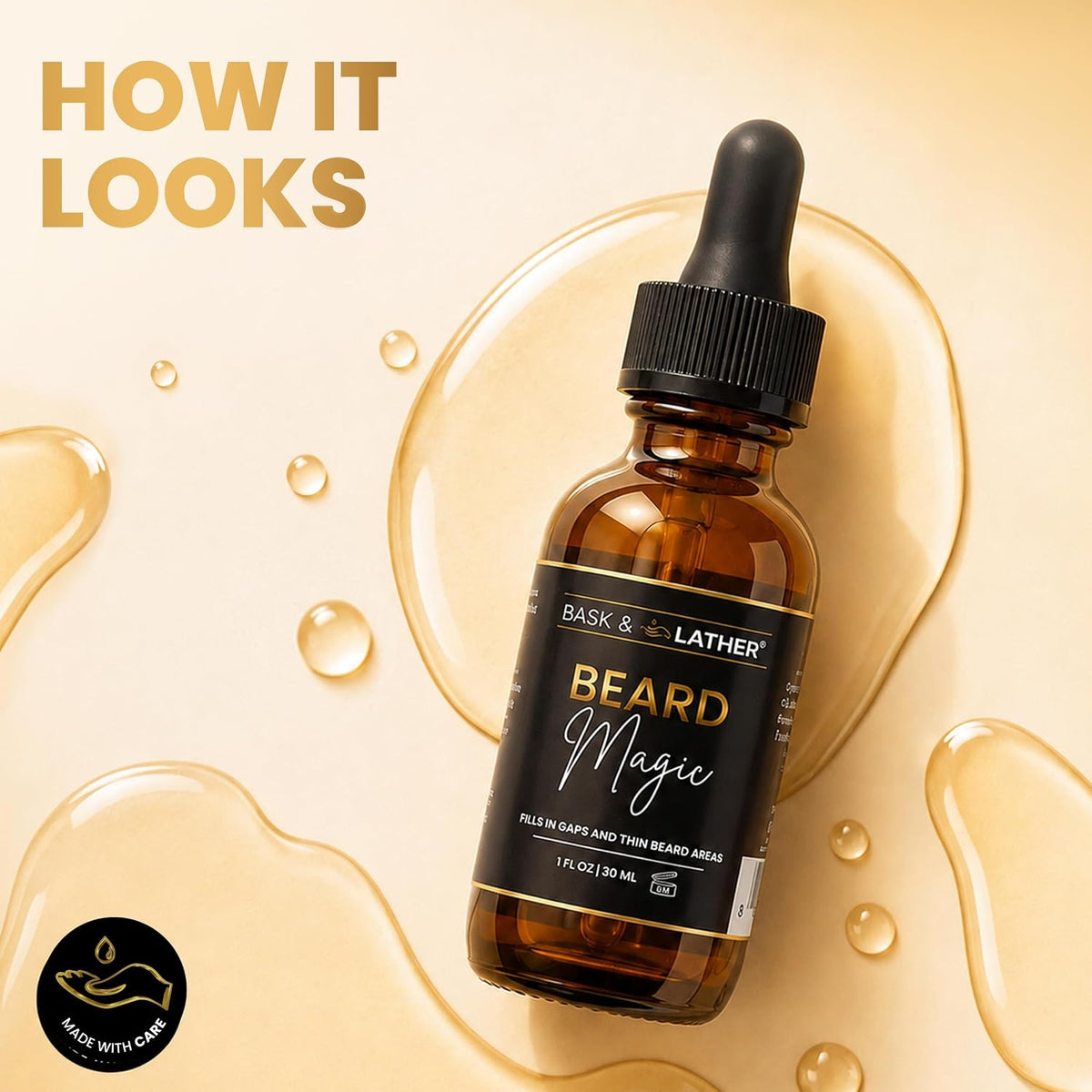 Bask & Lather Beard Growth Magic Beard Growth Oil 1 fl oz (30 ml)