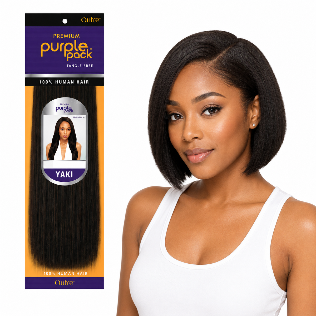 Outre Premium Purple Pack Yaki Human Hair Weave
