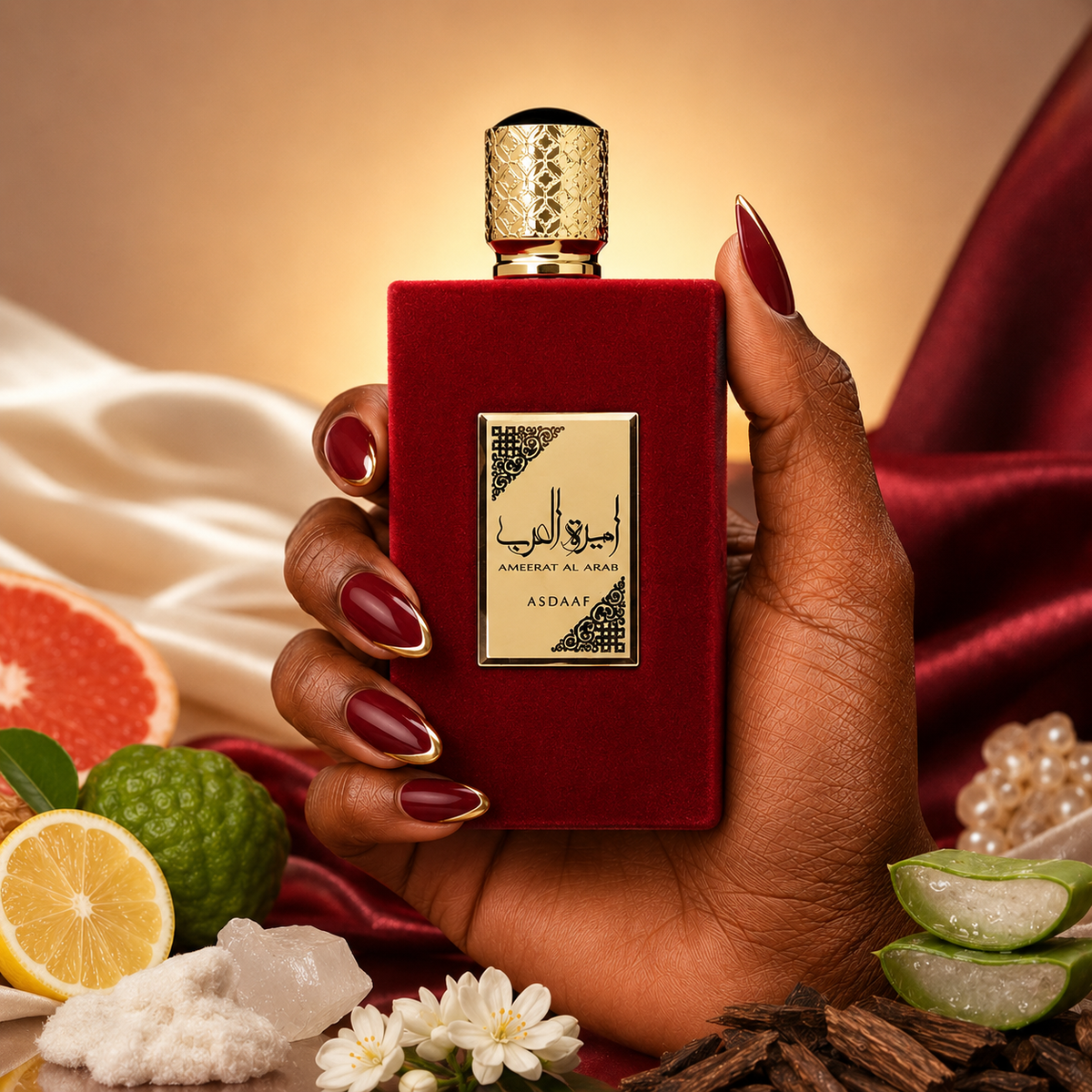 Lattafa Ameerat Al Arab Eau De Parfum Spray - Velvet Red & Gold Bottle - 100ml / 3.4 oz