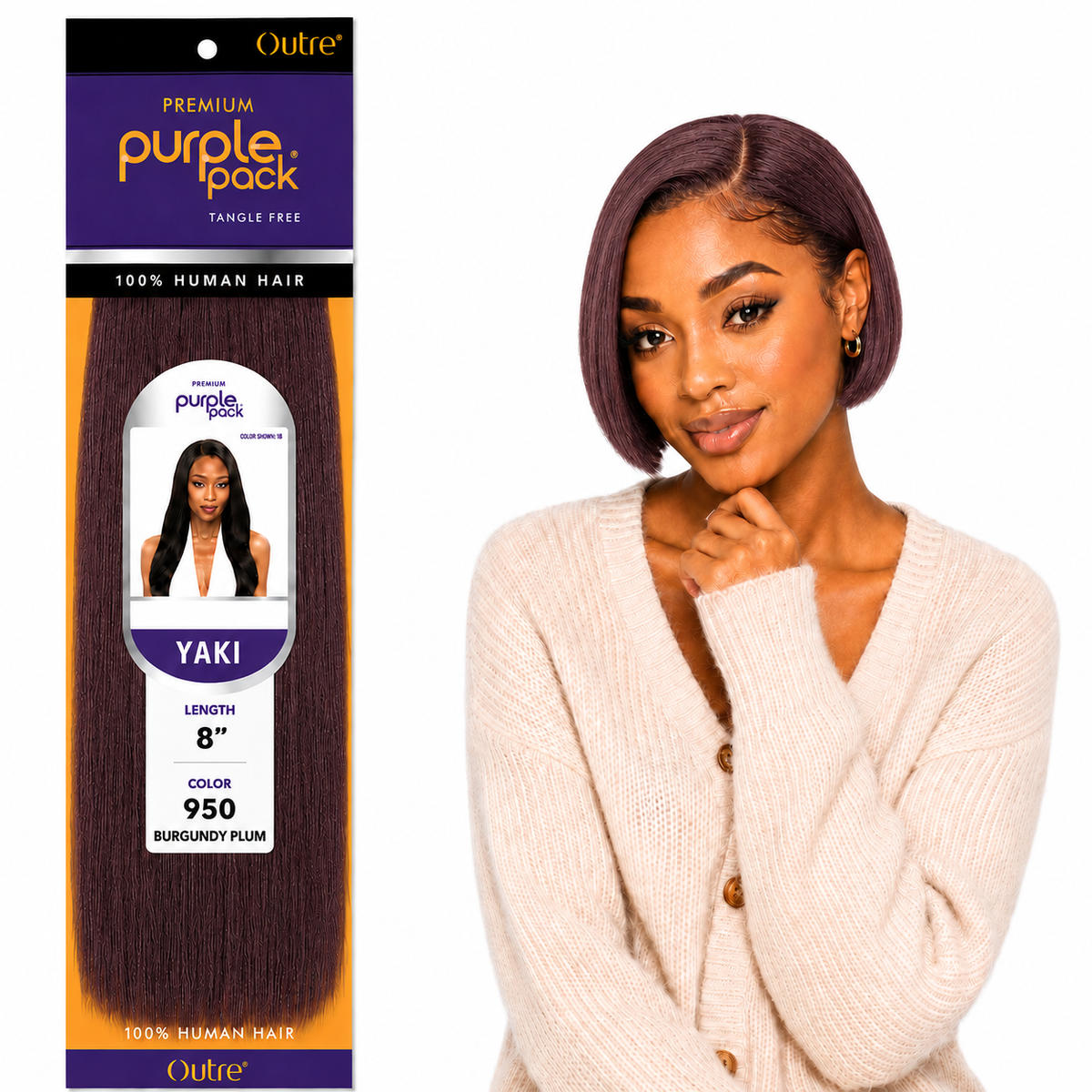 Outre Premium Purple Pack Yaki Human Hair Weave