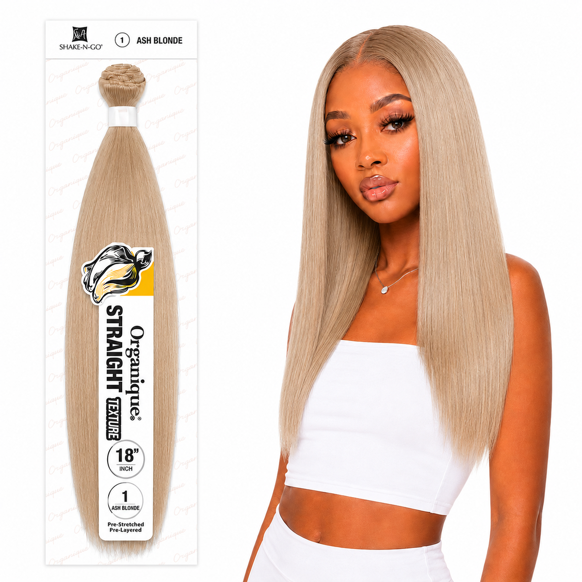 Shake-N-Go Organique Straight Weave – Premium Fiber (10”–36”)