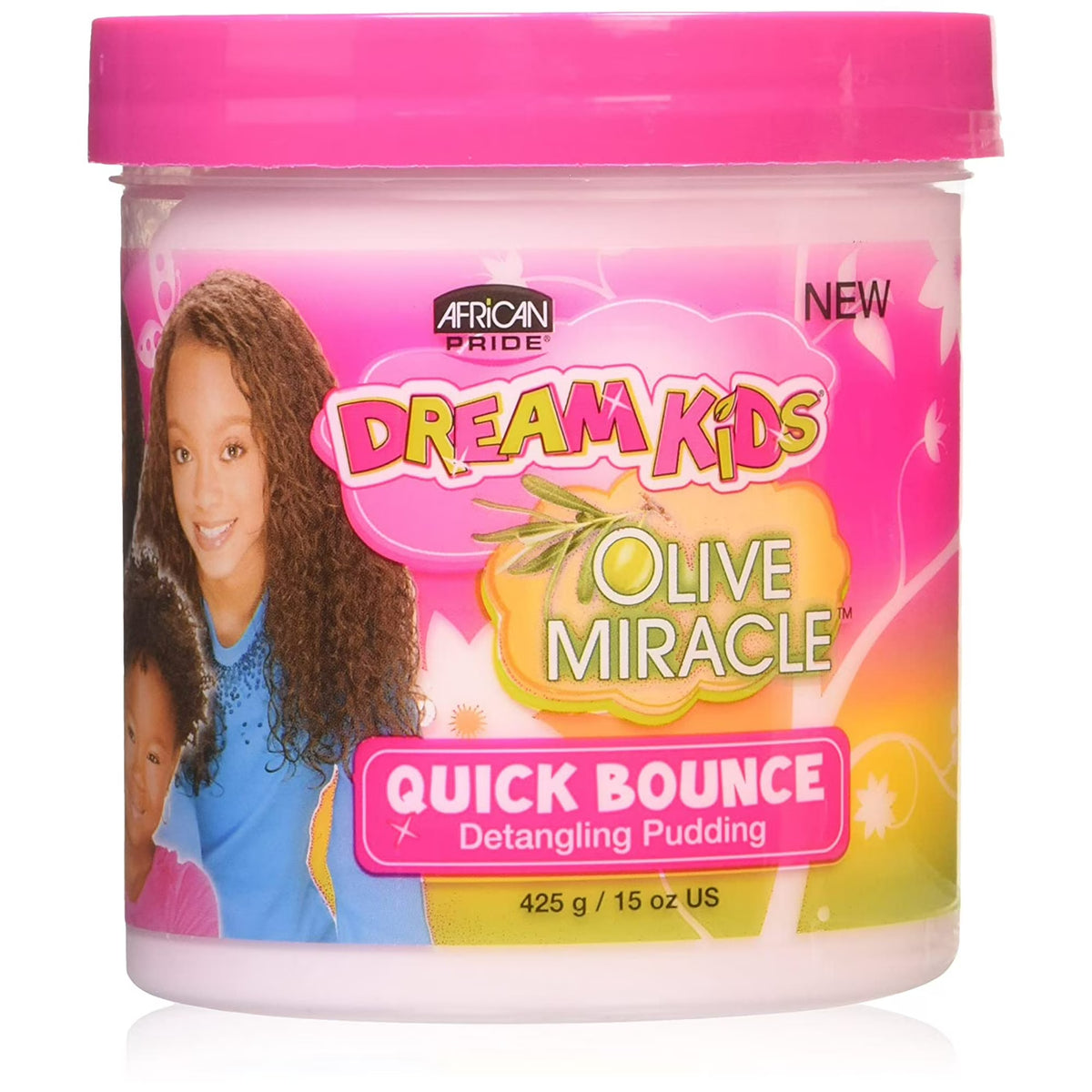 African Pride Dream Kids Olive Miracle Quick Bounce Detangling Pudding, 15 oz (425 g)
