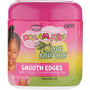 African Pride Dream Kids Olive Miracle Smooth Edges Anti-Frizzy Conditioning Gel, 6 oz (170 g)