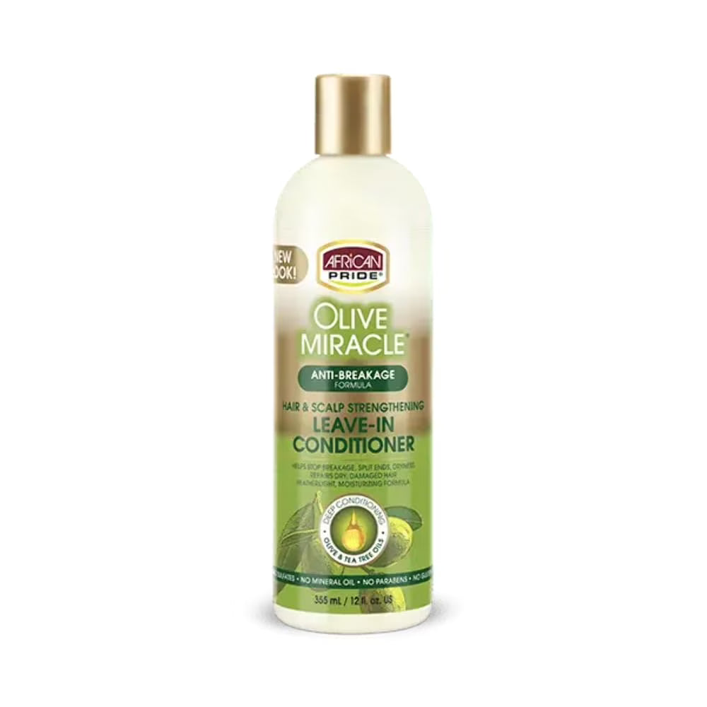 African Pride Olive Miracle Leave-In Conditioner Anti-Breakage, 12 oz (355 ml)