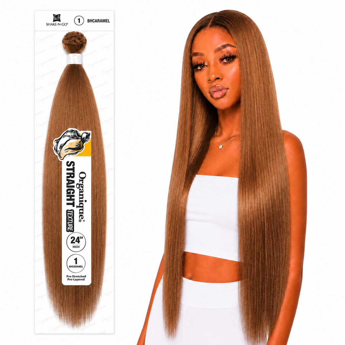 Shake-N-Go Organique Straight Weave – Premium Fiber (10”–36”)