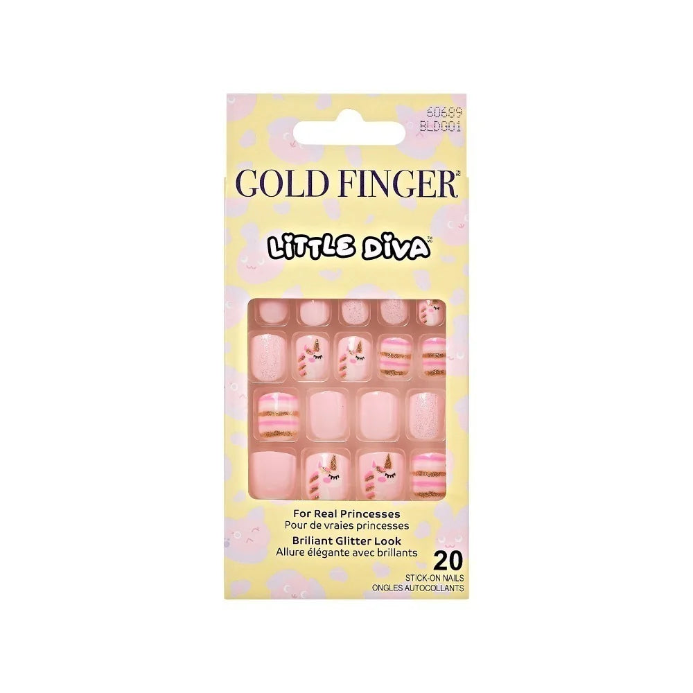 Gold Fingers Little Diva Sticker Nails - Crystal Persuasion