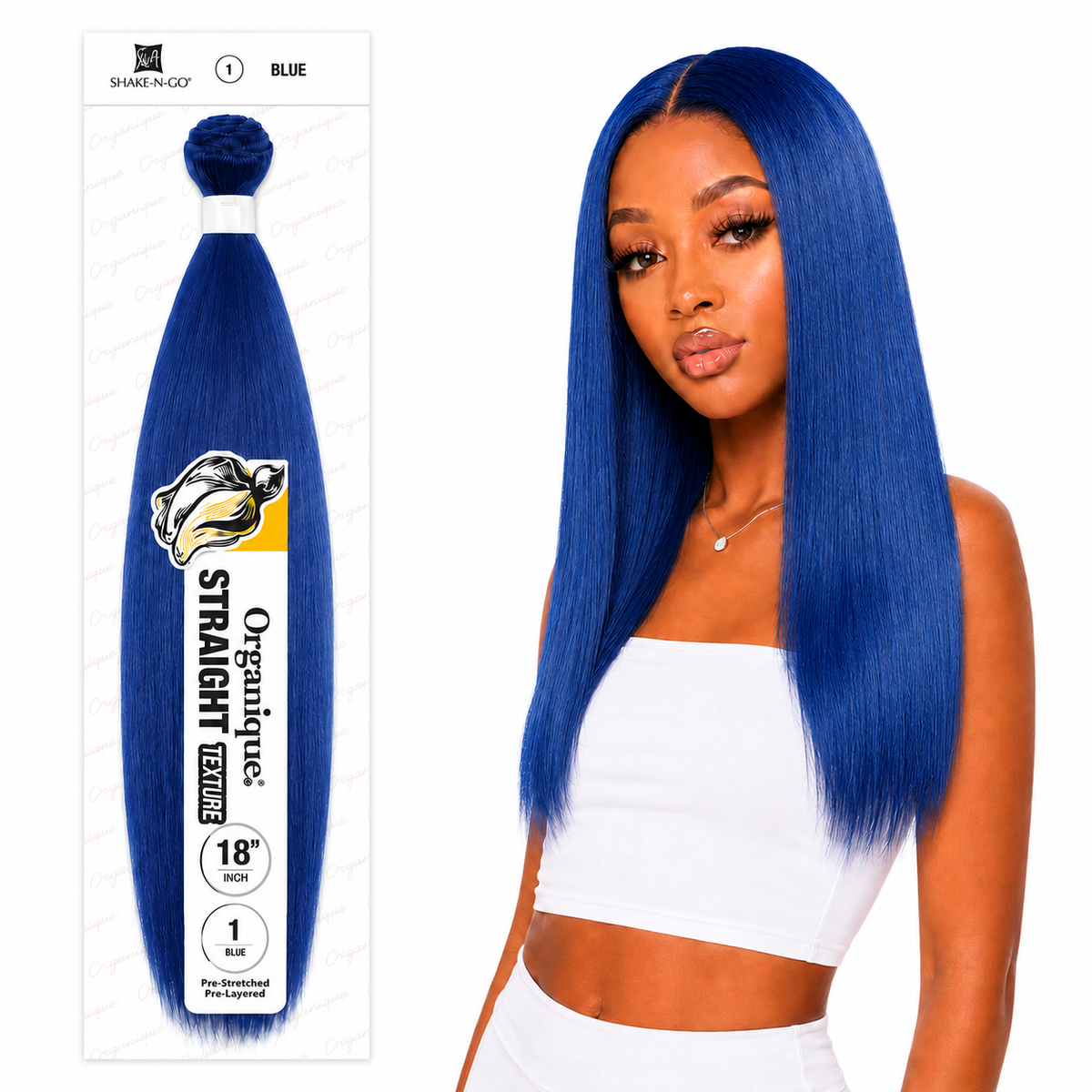Shake-N-Go Organique Straight Weave – Premium Fiber (10”–36”)