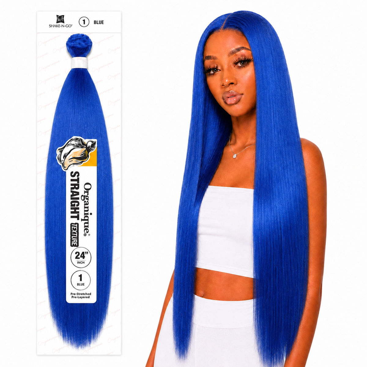 Shake-N-Go Organique Straight Weave – Premium Fiber (10”–36”)