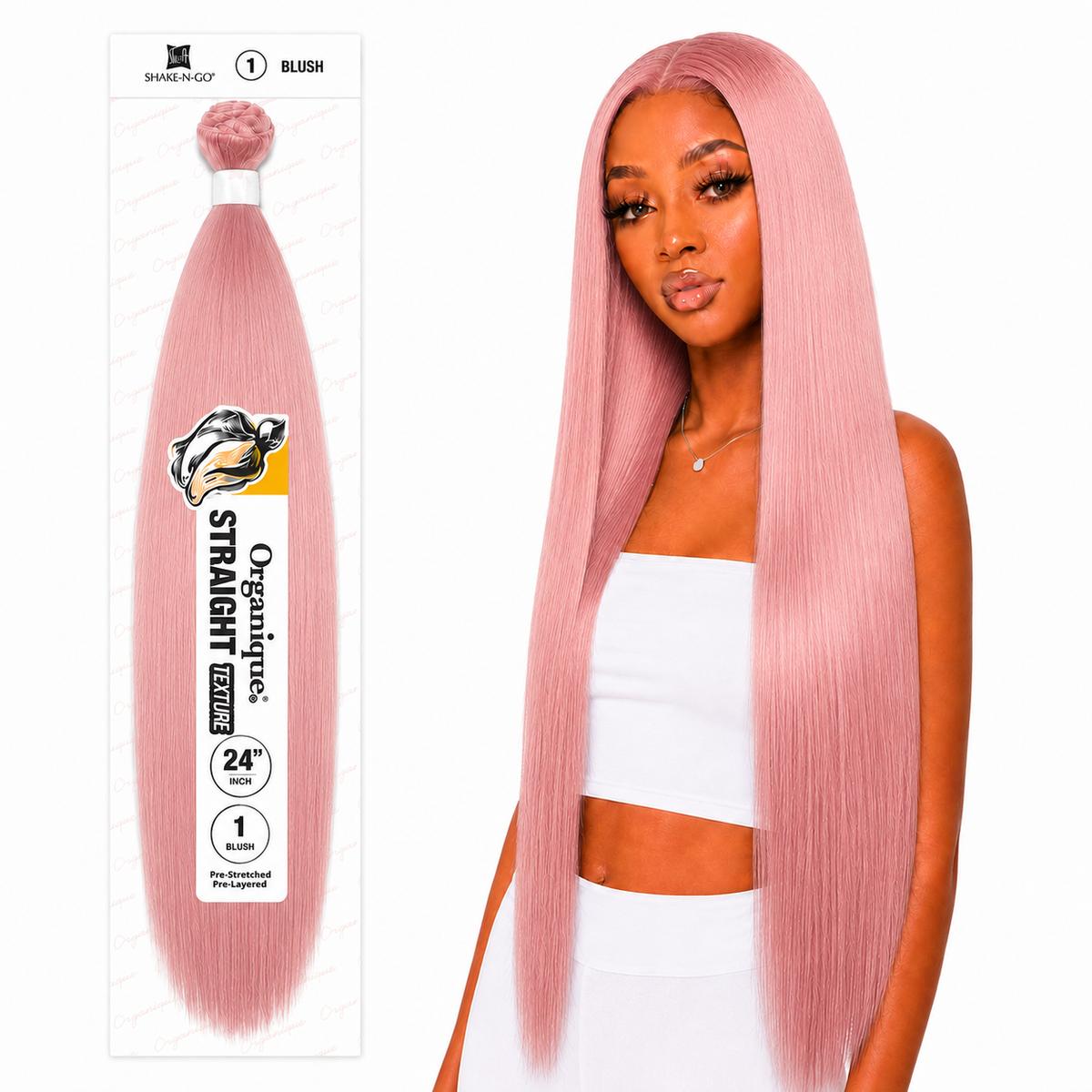 Shake-N-Go Organique Straight Weave – Premium Fiber (10”–36”)