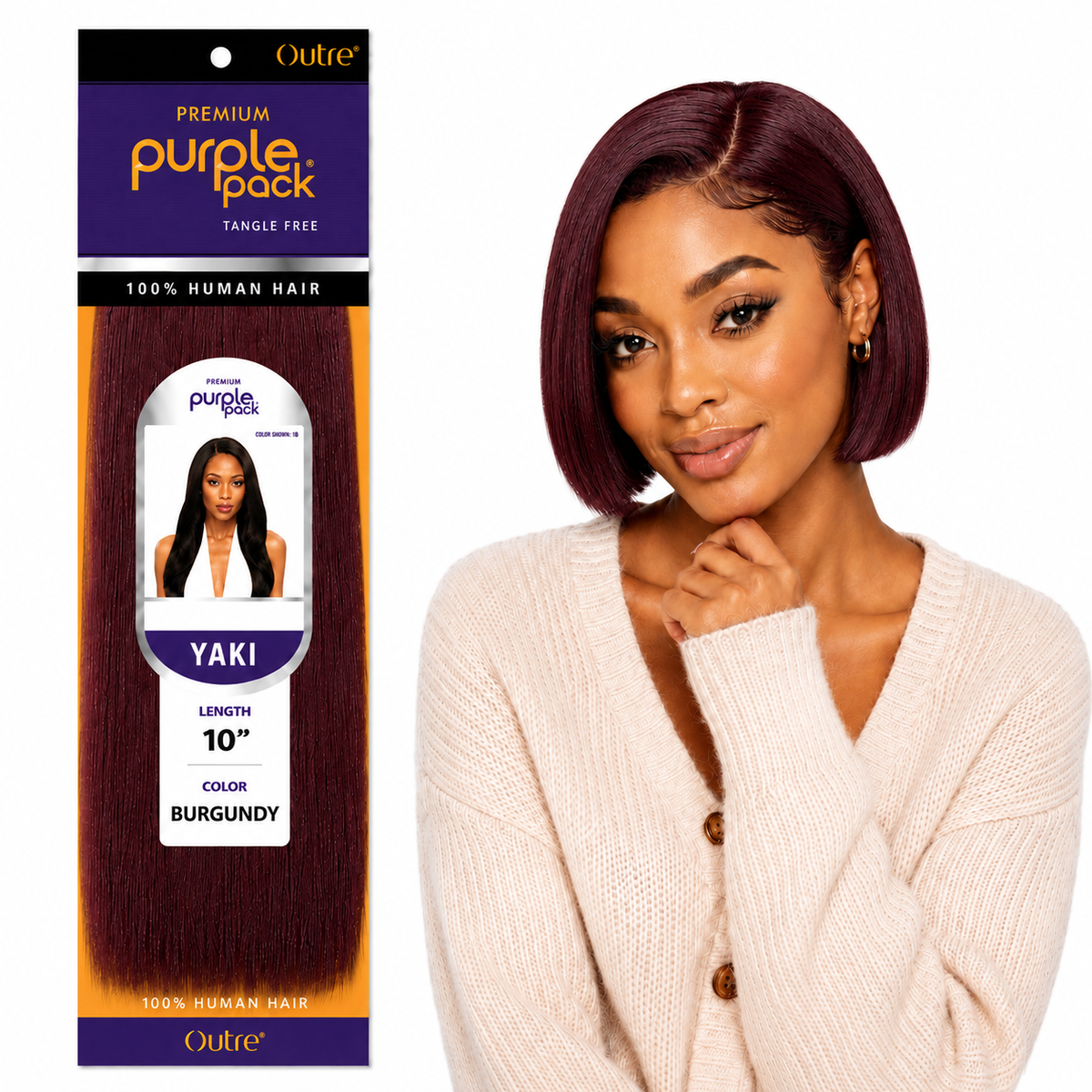 Outre Premium Purple Pack Yaki Human Hair Weave