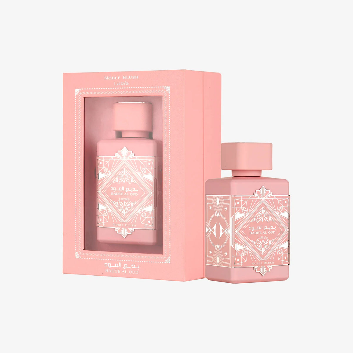 Lattafa Badee Al Oud Noble Blush Eau De Parfum Spray for Women - Pink Bottle - 100ml / 3.4 oz