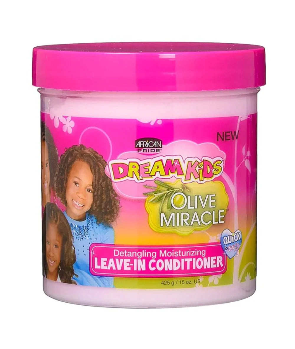 African Pride Dream Kids Olive Miracle Detangling Moisturizing Leave-In Conditioner, 15 oz (425 g)