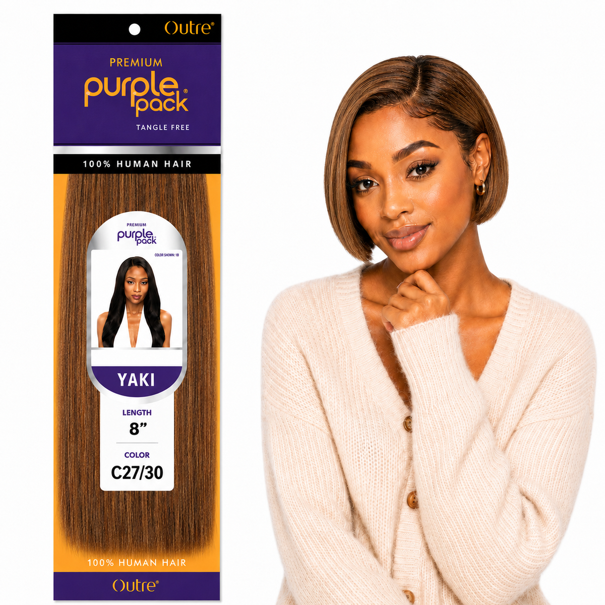 Outre Premium Purple Pack Yaki Human Hair Weave