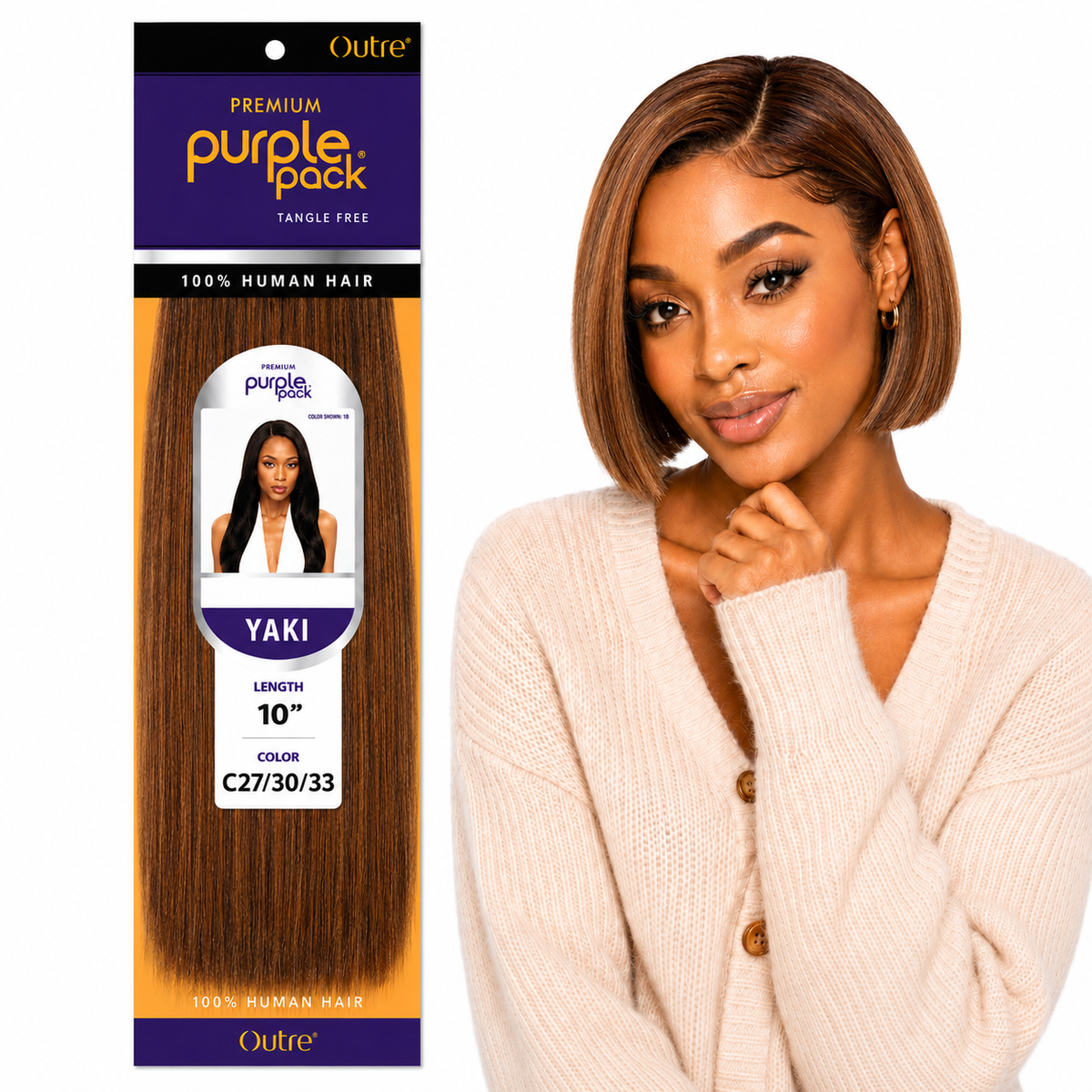 Outre Premium Purple Pack Yaki Human Hair Weave