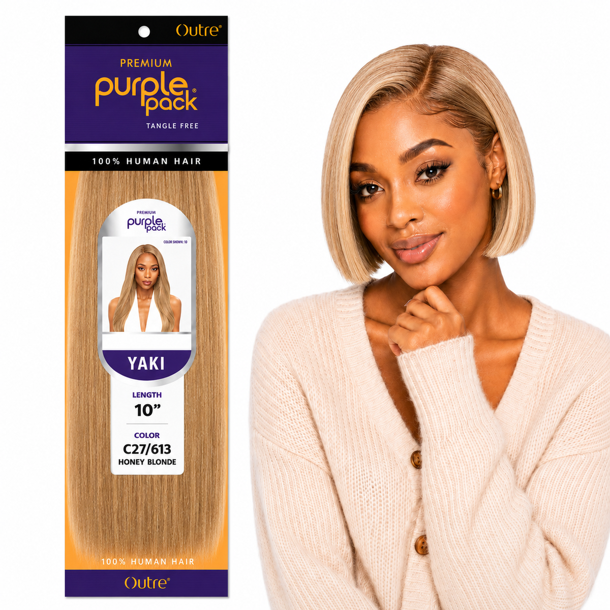 Outre Premium Purple Pack Yaki Human Hair Weave