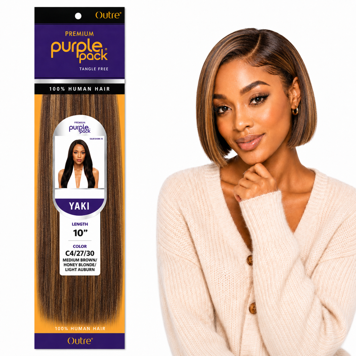 Outre Premium Purple Pack Yaki Human Hair Weave