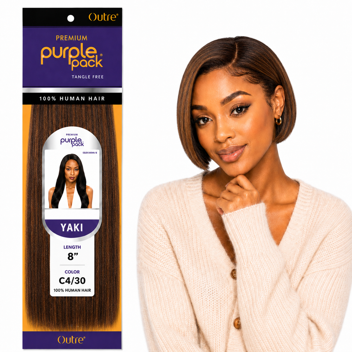 Outre Premium Purple Pack Yaki Human Hair Weave