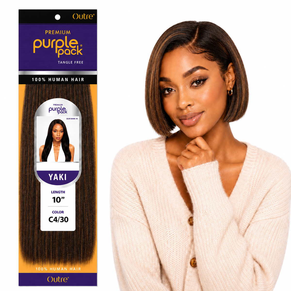 Outre Premium Purple Pack Yaki Human Hair Weave
