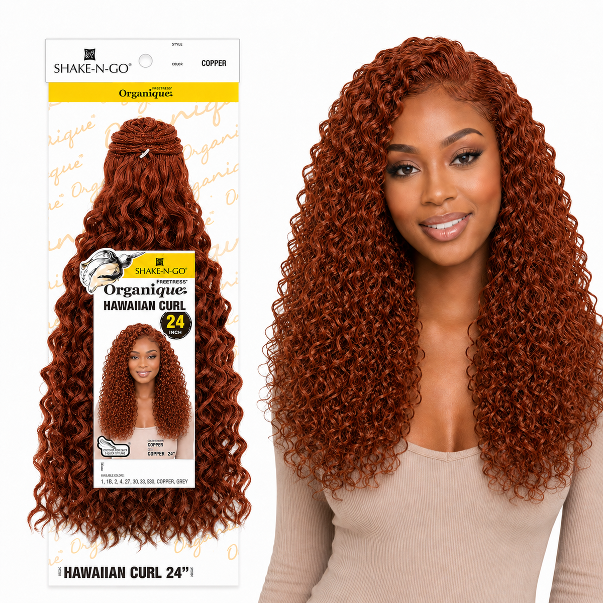 Shake-N-Go Hawaiian Curl Organique (14-36")