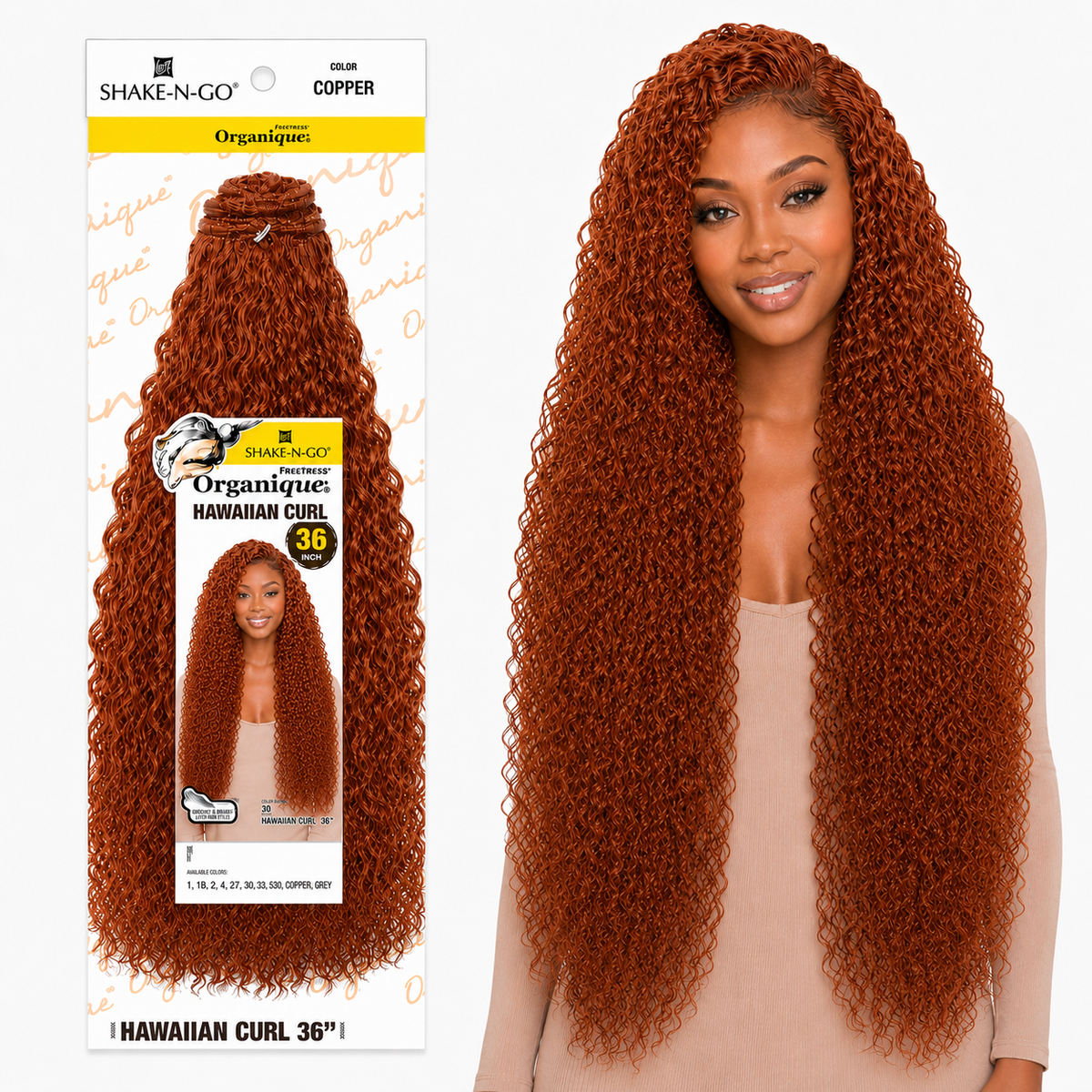 Shake-N-Go Hawaiian Curl Organique (14-36")