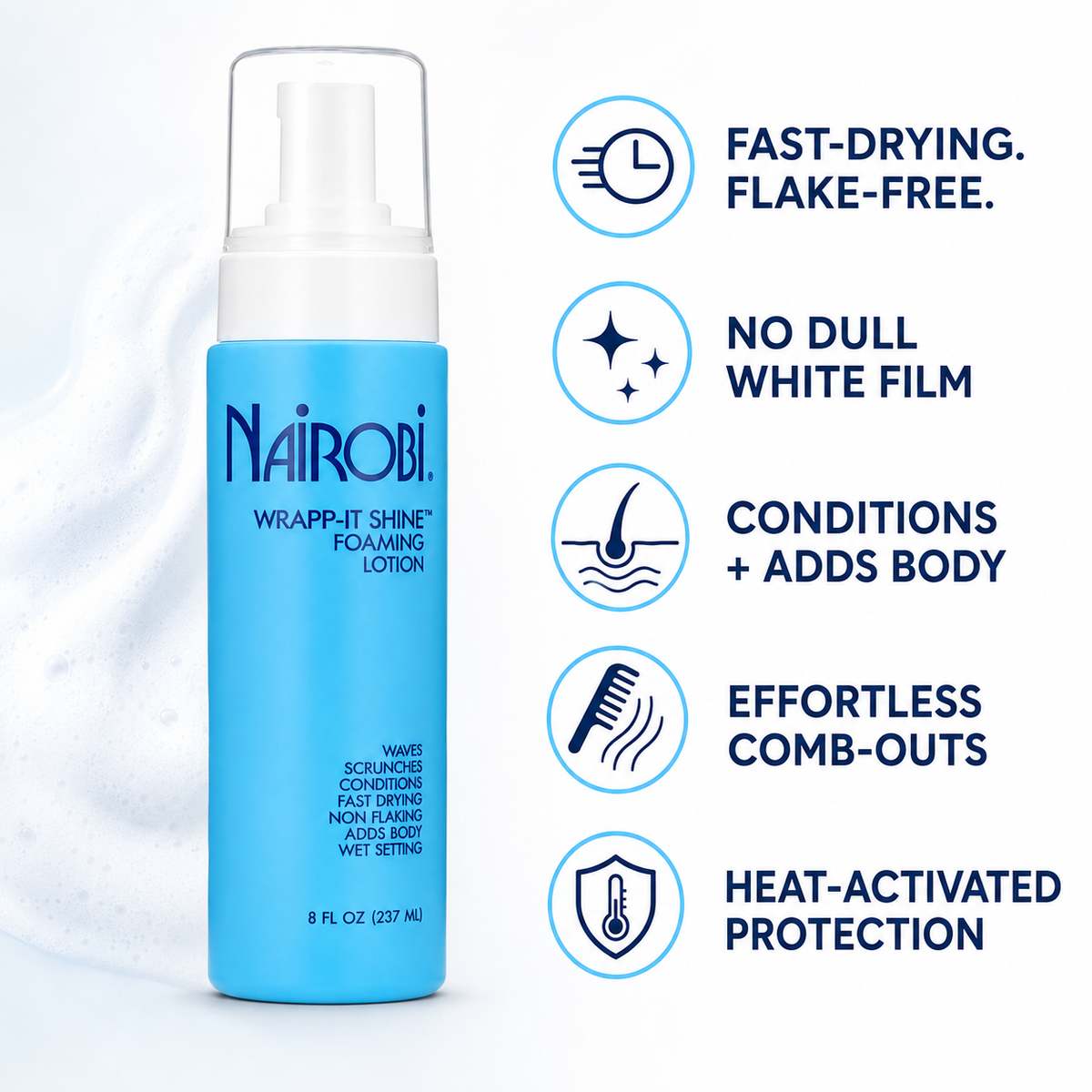 Nairobi Wrapp-It Shine Foaming Lotion - 8 oz (236 ml)