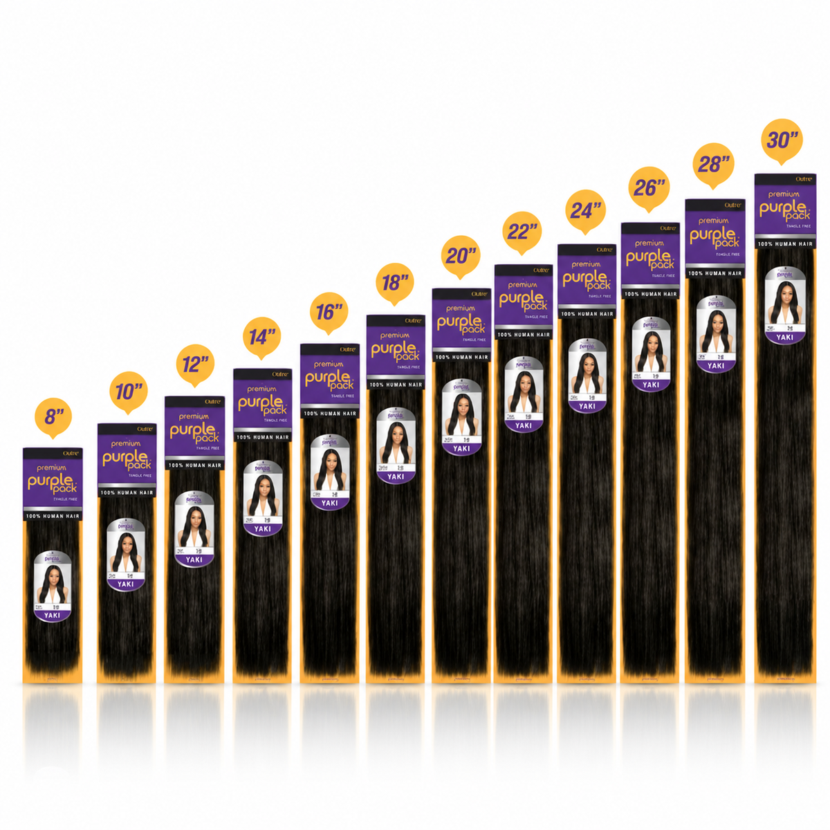 Outre Premium Purple Pack Yaki Human Hair Weave