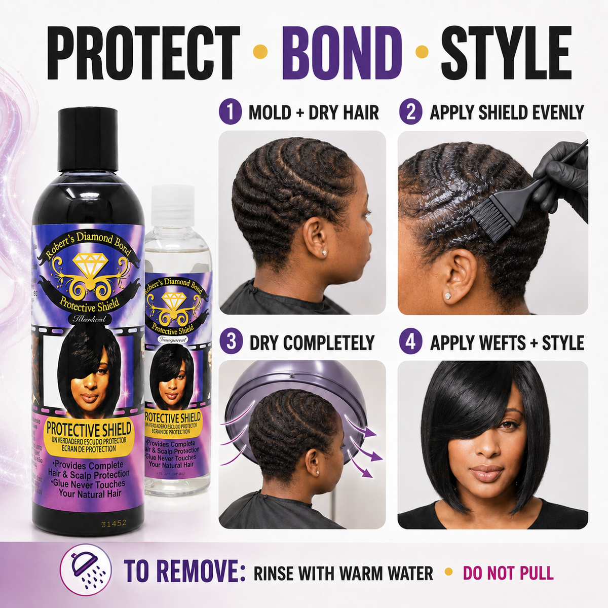 Robert's Diamond Bond Protective Shield (Transparent)