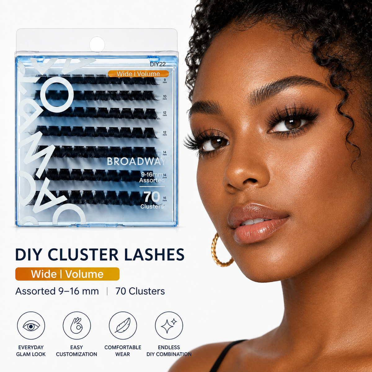 Volume DIY Cluster Lashes – Manga Lash Extensions, 56-112pcs, Wide & Narrow Band