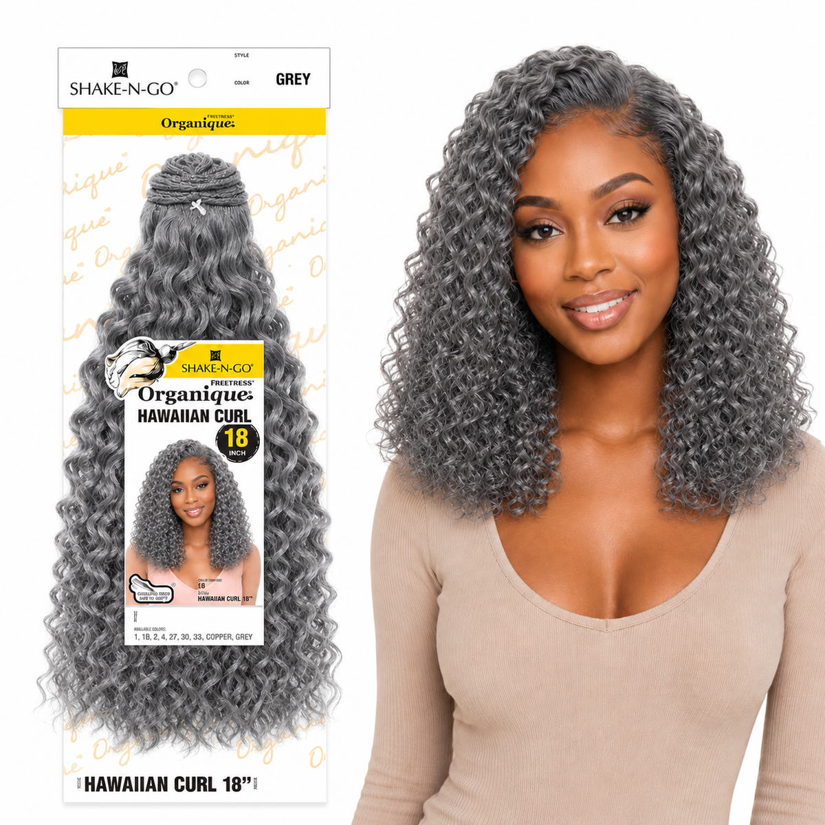Shake-N-Go Hawaiian Curl Organique (14-36")