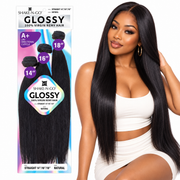 Shake-N-Go Glossy Straight 100% Virgin Remy Hair Weave (3 Bundle)