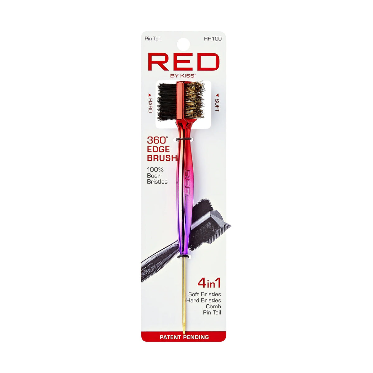 RED by KISS 4-in-1 360° Edge Brush with Pin Tail