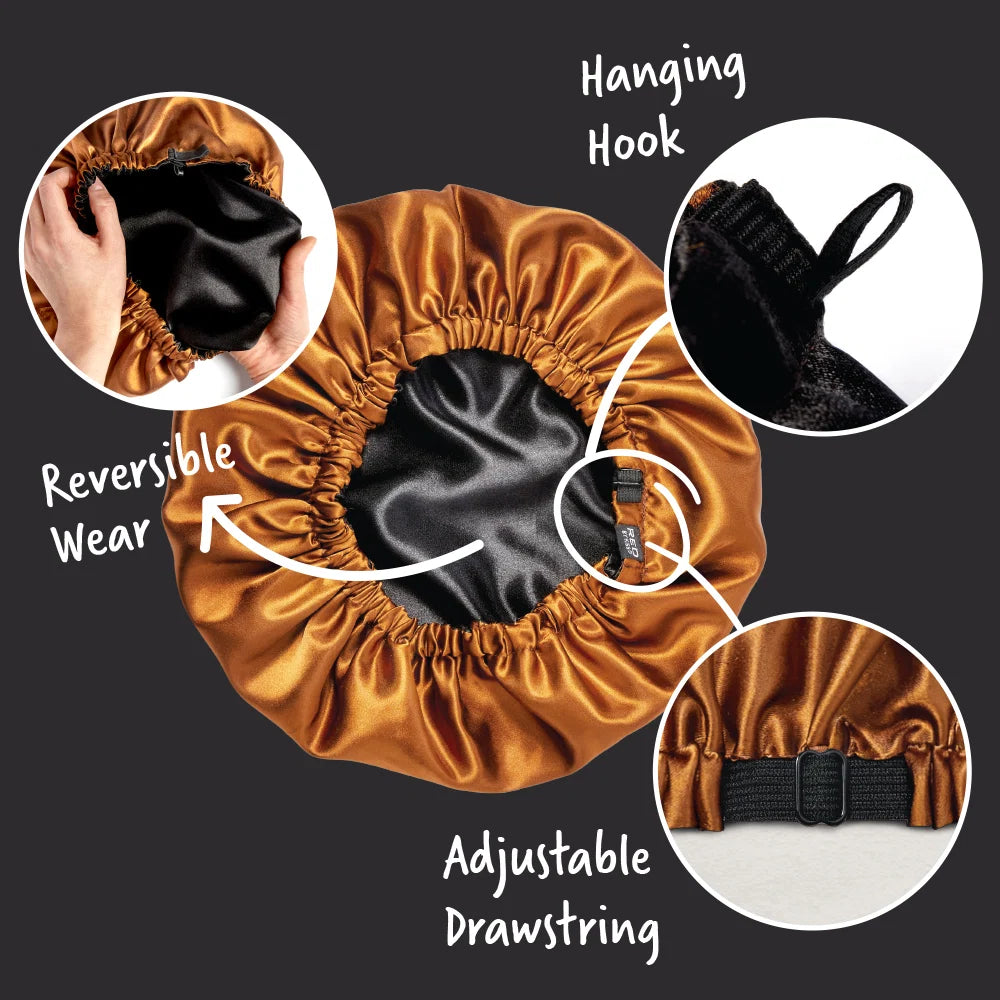 RED by KISS Reversible Silky Satin Adjustable Bonnet (XL & Braid Sizes)