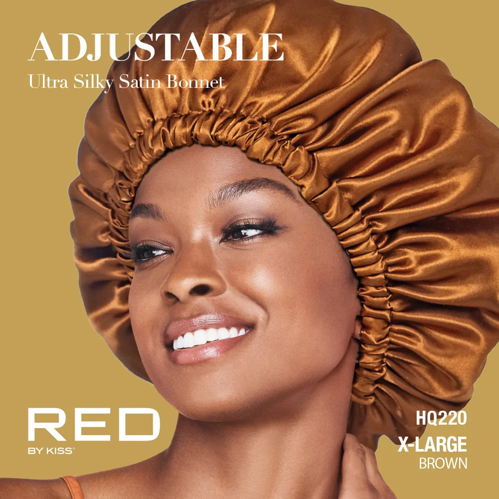 RED by KISS Reversible Silky Satin Adjustable Bonnet (XL & Braid Sizes)