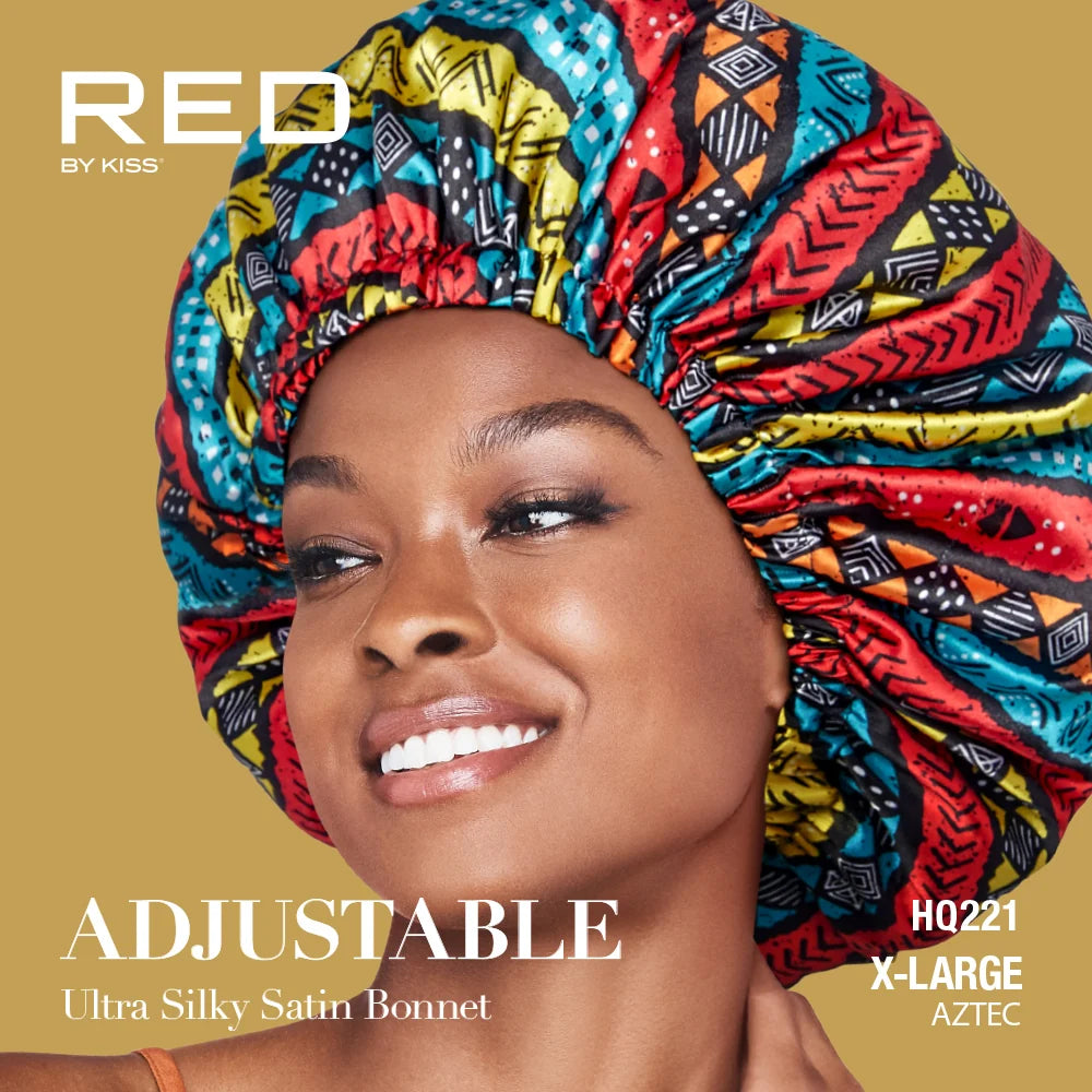 RED by KISS Reversible Silky Satin Adjustable Bonnet (XL & Braid Sizes)