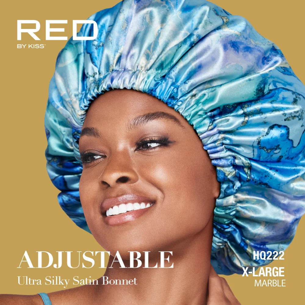 RED by KISS Reversible Silky Satin Adjustable Bonnet (XL & Braid Sizes)