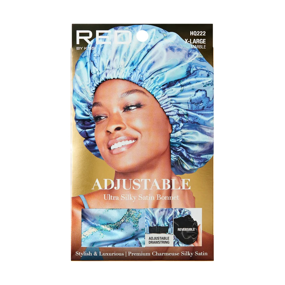 RED by KISS Reversible Silky Satin Adjustable Bonnet (XL & Braid Sizes)