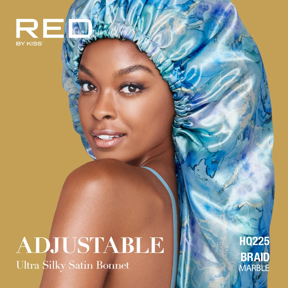 RED by KISS Reversible Silky Satin Adjustable Bonnet (XL & Braid Sizes)
