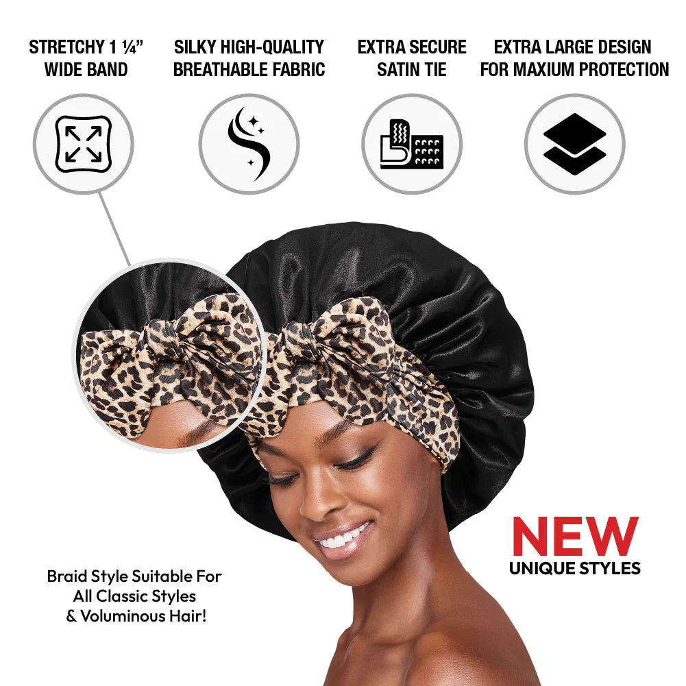 RED by KISS Adjustable Satin Bonnet with Tie Band