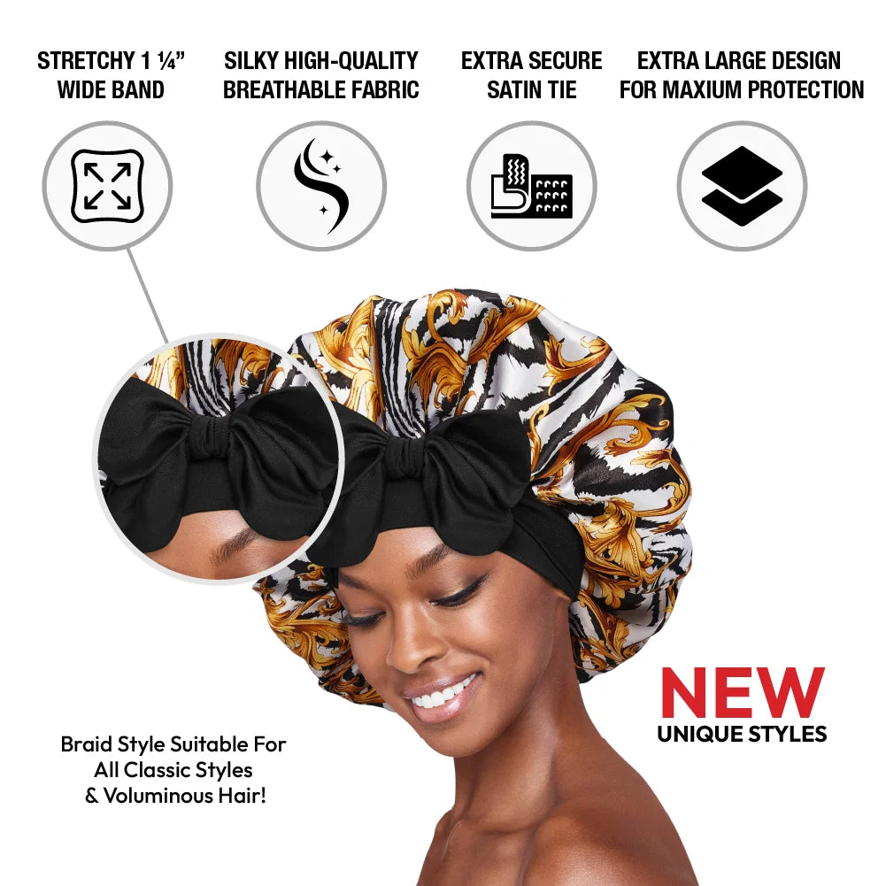 RED by KISS Adjustable Satin Bonnet with Tie Band