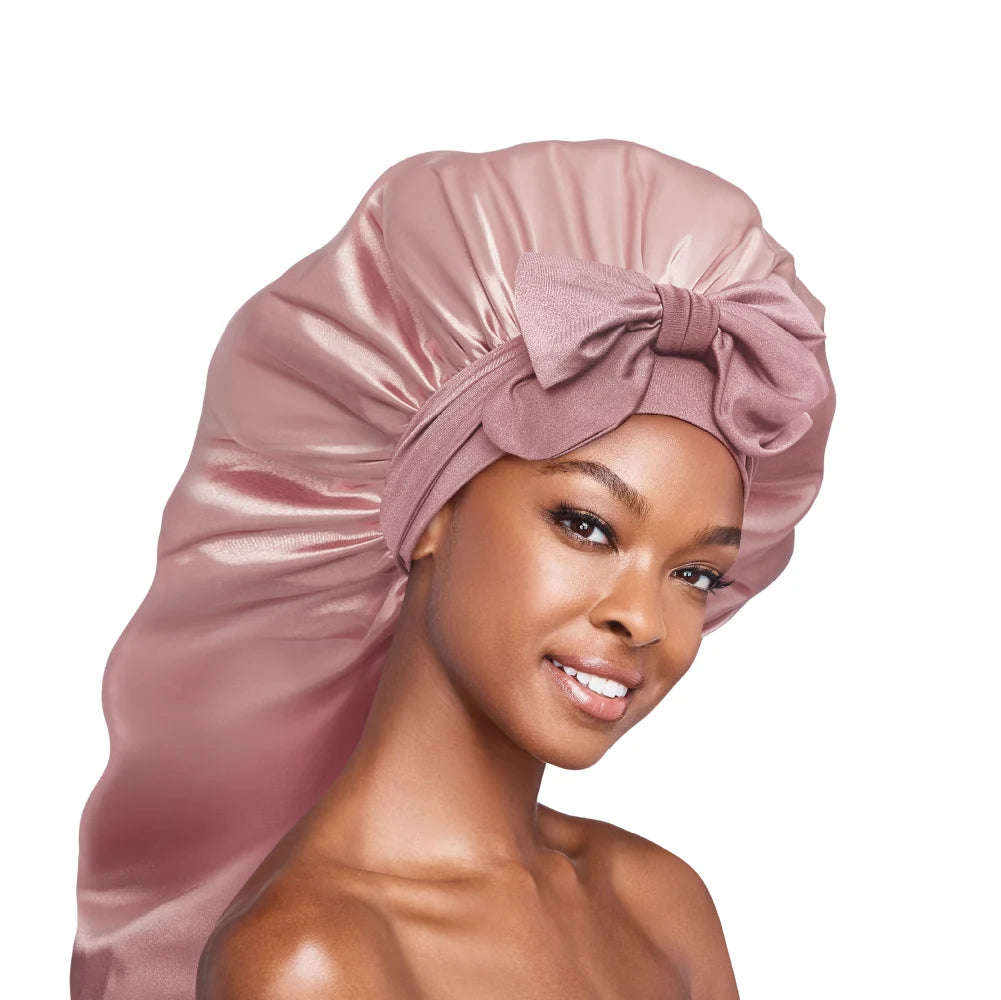 RED by KISS Adjustable Satin Bonnet with Tie Band