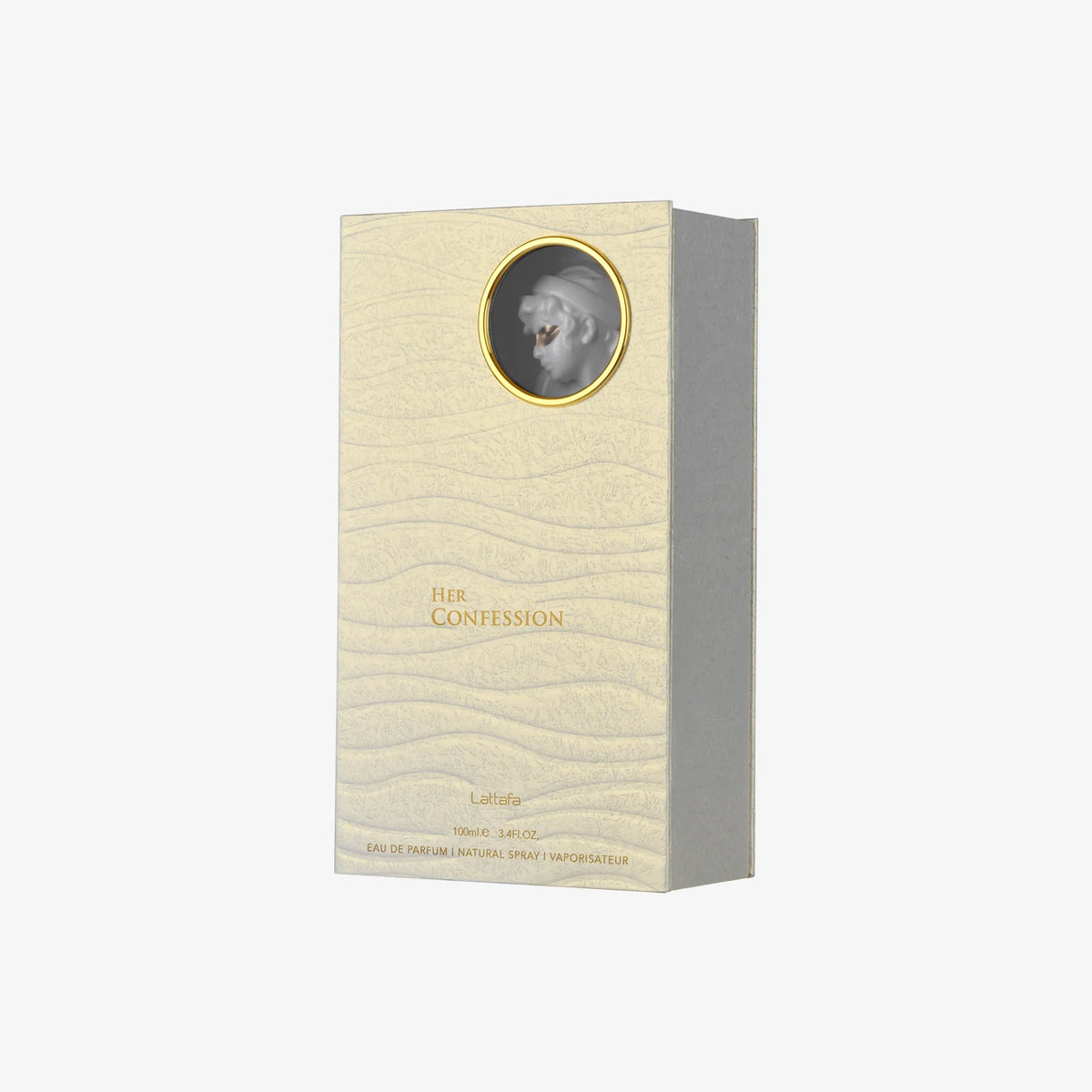 Lattafa Her Confession Eau De Perfume Spray - Pearl White & Gold Bottle - 100ml / 3.4 oz