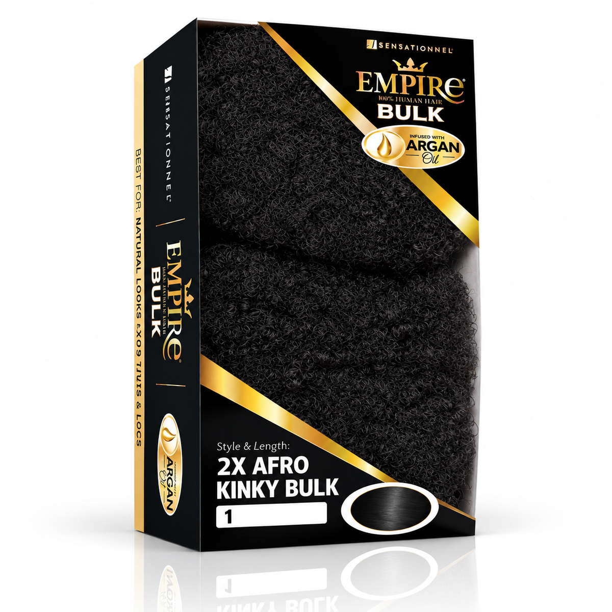 Sensationnel Empire 2X Afro Kinky Bulk Human Hair (12”–16”)