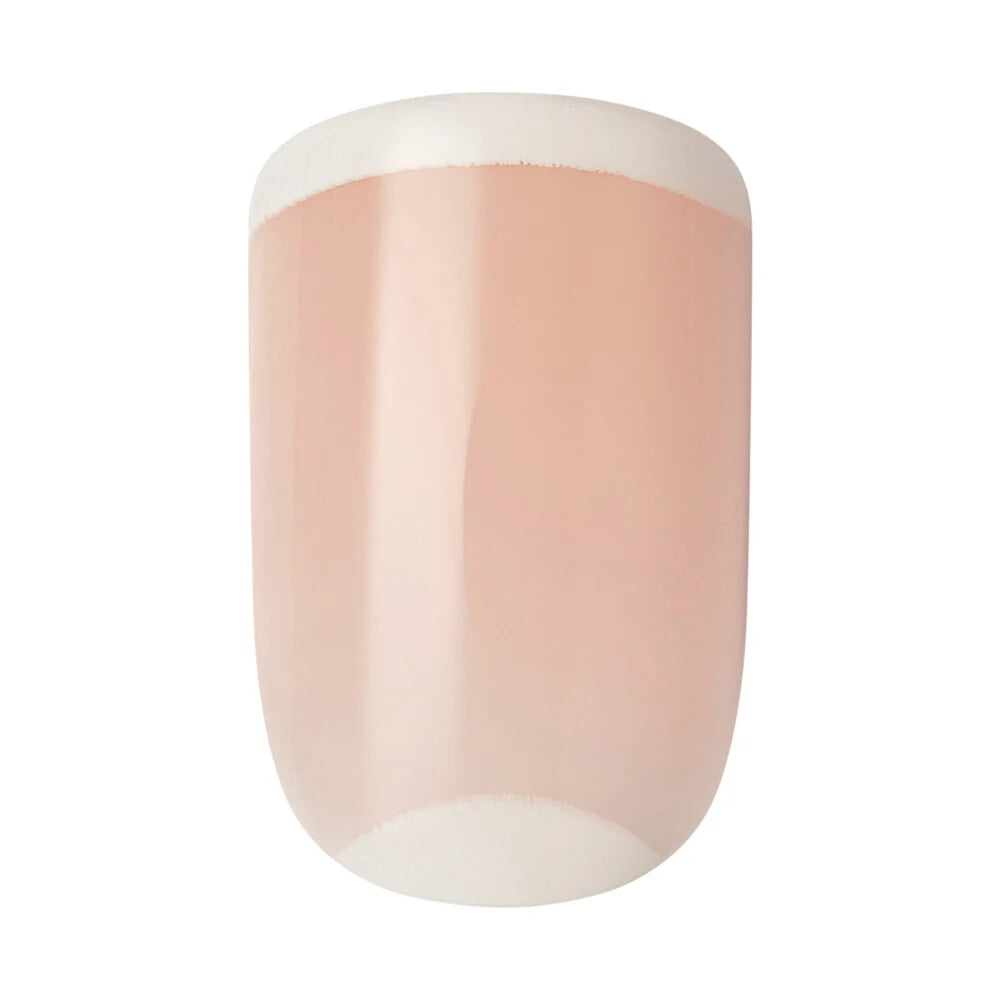 KISS Classy Press-On Nails - French Tip Floral Designs (Short Square)
